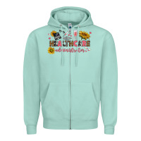 Seafoam healthcare administrator Zipper Hoodie - texasbilliewilder