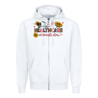 White healthcare administrator Zipper Hoodie - texasbilliewilder