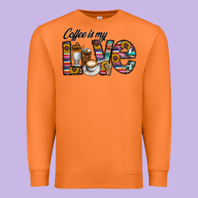 Coffee İs Mt Love Premium Sweatshirt Designed By Cowhidedigitalart