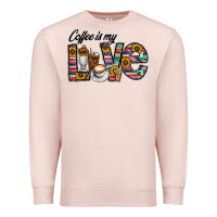 Pale Pink coffee İs mt love Premium Sweatshirt - CowhideDigitalArt