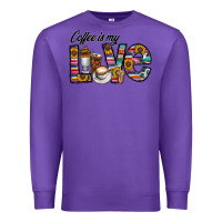 Purple coffee İs mt love Premium Sweatshirt - CowhideDigitalArt
