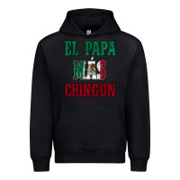 Black El Papa Mas Chingon Mexican Flag Urban Hoodie - Jasminsmagicworld