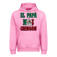 Fuchsia Pink El Papa Mas Chingon Mexican Flag Urban Hoodie - Jasminsmagicworld