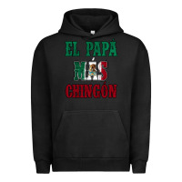 Pigment Black El Papa Mas Chingon Mexican Flag Urban Hoodie - Jasminsmagicworld