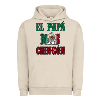Pigment French Oak El Papa Mas Chingon Mexican Flag Urban Hoodie - Jasminsmagicworld