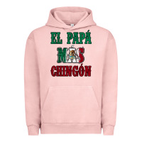 Pigment Salmon El Papa Mas Chingon Mexican Flag Urban Hoodie - Jasminsmagicworld