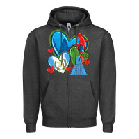 Charcoal Heather guatemala hearts Zipper Hoodie - texasbilliewilder