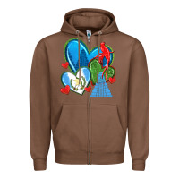 Chestnut guatemala hearts Zipper Hoodie - texasbilliewilder