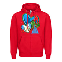 Red guatemala hearts Zipper Hoodie - texasbilliewilder