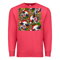 Cardinal christmas leopard cow Premium Sweatshirt - FaDigitalArtStudio