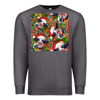 Charcoal Heather christmas leopard cow Premium Sweatshirt - FaDigitalArtStudio