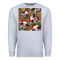 Heather Grey christmas leopard cow Premium Sweatshirt - FaDigitalArtStudio