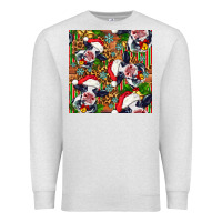 Oatmeal Heather christmas leopard cow Premium Sweatshirt - FaDigitalArtStudio