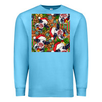 Ocean Blue christmas leopard cow Premium Sweatshirt - FaDigitalArtStudio