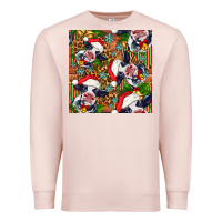 Pale Pink christmas leopard cow Premium Sweatshirt - FaDigitalArtStudio