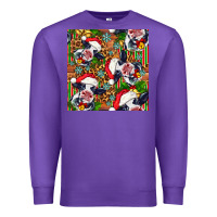Purple christmas leopard cow Premium Sweatshirt - FaDigitalArtStudio