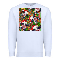 White christmas leopard cow Premium Sweatshirt - FaDigitalArtStudio