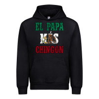 Black El Papa Mas Chingon Mexican Flag Urban Hoodie - Jasminsmagicworld