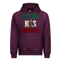 Mauve Wine El Papa Mas Chingon Mexican Flag Urban Hoodie - Jasminsmagicworld