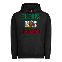 Pigment Black El Papa Mas Chingon Mexican Flag Urban Hoodie - Jasminsmagicworld