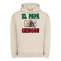 Pigment French Oak El Papa Mas Chingon Mexican Flag Urban Hoodie - Jasminsmagicworld