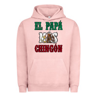 Pigment Salmon El Papa Mas Chingon Mexican Flag Urban Hoodie - Jasminsmagicworld