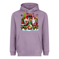 Lavender christmas gnome truck Heavyweight Hoodie - texasbilliewilder
