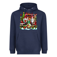 Navy christmas gnome truck Heavyweight Hoodie - texasbilliewilder