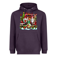 Plum christmas gnome truck Heavyweight Hoodie - texasbilliewilder