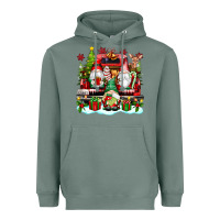 Sage christmas gnome truck Heavyweight Hoodie - texasbilliewilder