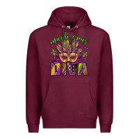 Burgundy mardi gras diva Premium Hoodie - Jasminsmagicworld