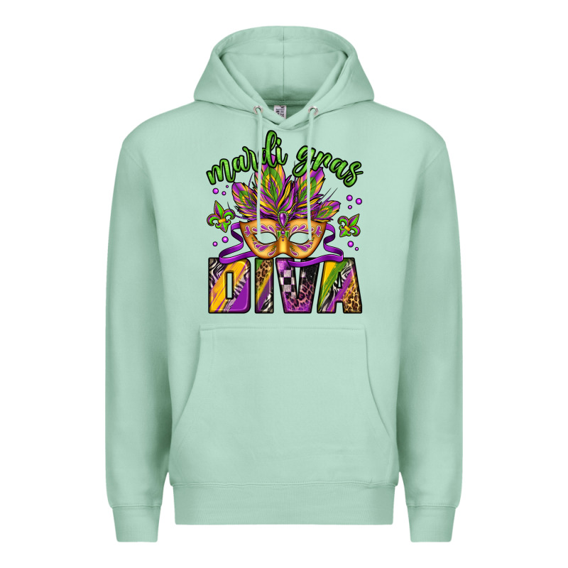 Mardi Gras Diva Premium Hoodie by Jasminsmagicworld | Teevron