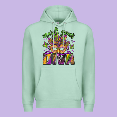 Mardi Gras Diva Premium Hoodie Designed By Jasminsmagicworld