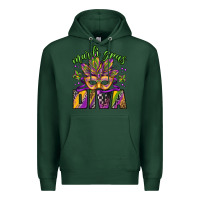Sports Green mardi gras diva Premium Hoodie - Jasminsmagicworld
