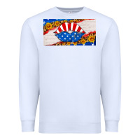 White usa life license plate Premium Sweatshirt - HRA Design Shop