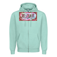 Seafoam Valentine's Day Nurse Zipper Hoodie - RanaPortraitStore
