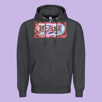 Zipper Hoodie Valentine's Day Nurse