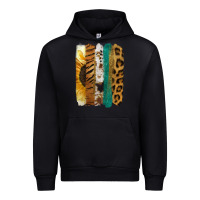 Black Leopard Sunflower Brush Strokes Urban Hoodie - Jasminsmagicworld