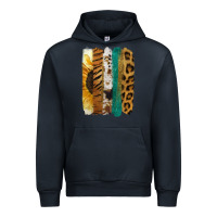 Navy Leopard Sunflower Brush Strokes Urban Hoodie - Jasminsmagicworld