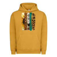 Pigment Peanut Butter Leopard Sunflower Brush Strokes Urban Hoodie - Jasminsmagicworld