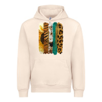 Sandshell Leopard Sunflower Brush Strokes Urban Hoodie - Jasminsmagicworld