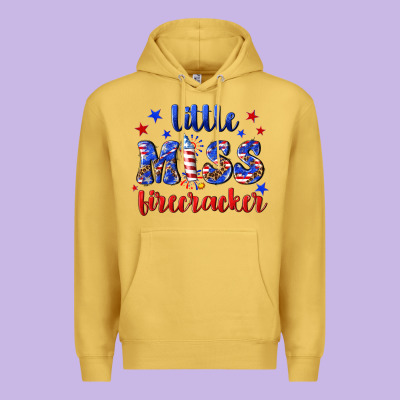 Little Miss Firecracker Premium Hoodie Designed By Nancycooperartshop