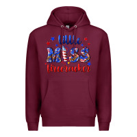 Burgundy little miss firecracker Premium Hoodie - NancyCooperArtShop