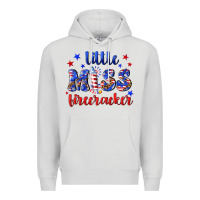 Dove Grey little miss firecracker Premium Hoodie - NancyCooperArtShop