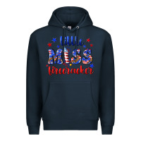 Navy little miss firecracker Premium Hoodie - NancyCooperArtShop