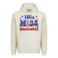 Oatmeal Heather little miss firecracker Premium Hoodie - NancyCooperArtShop