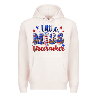 Pale Pink little miss firecracker Premium Hoodie - NancyCooperArtShop