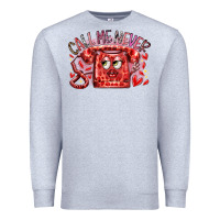 Heather Grey call me never Premium Sweatshirt - RacoonDesign