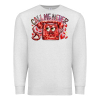 Oatmeal Heather call me never Premium Sweatshirt - RacoonDesign
