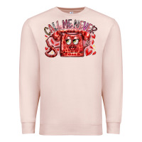 Pale Pink call me never Premium Sweatshirt - RacoonDesign